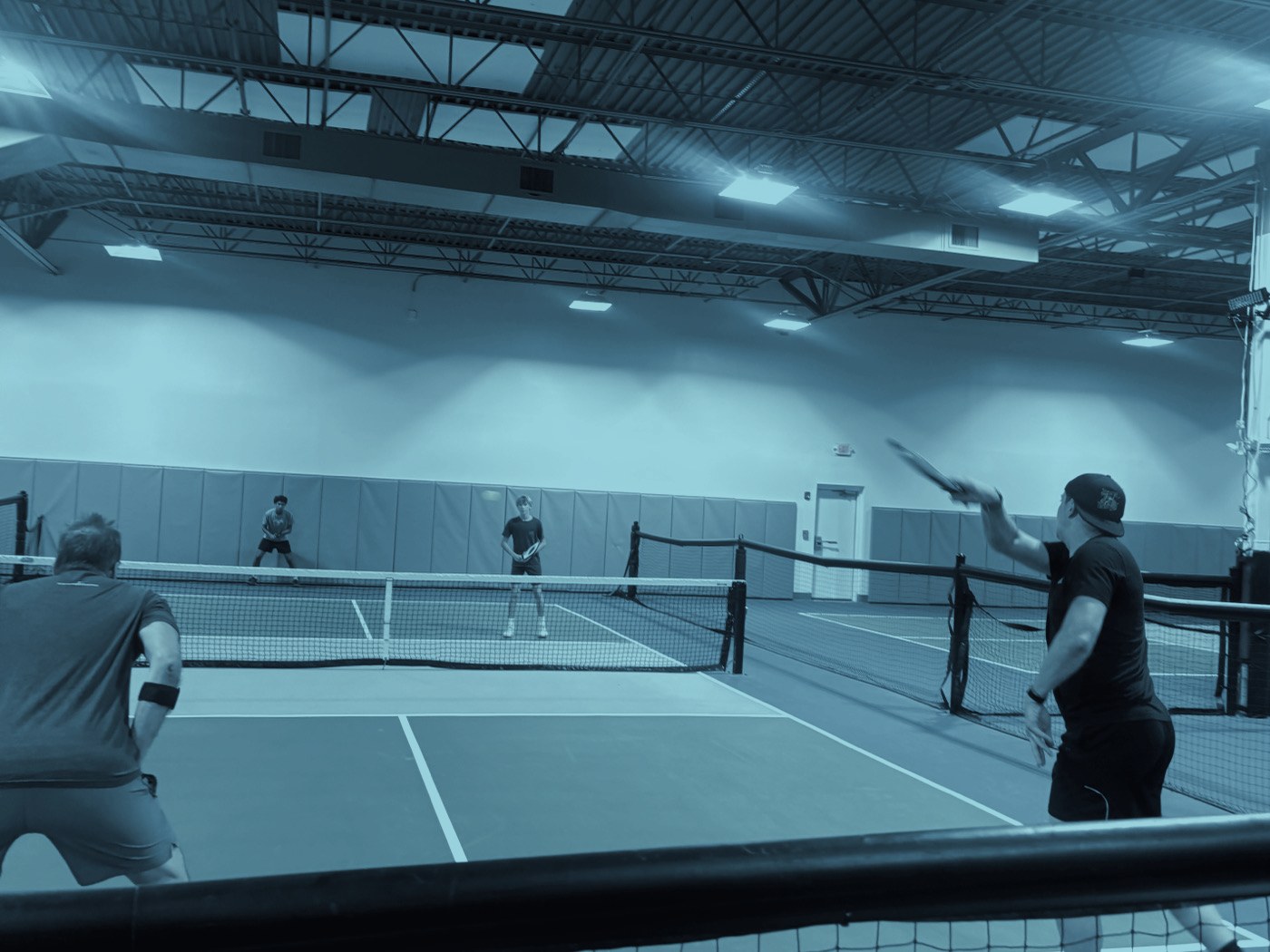 Player serving during a match
